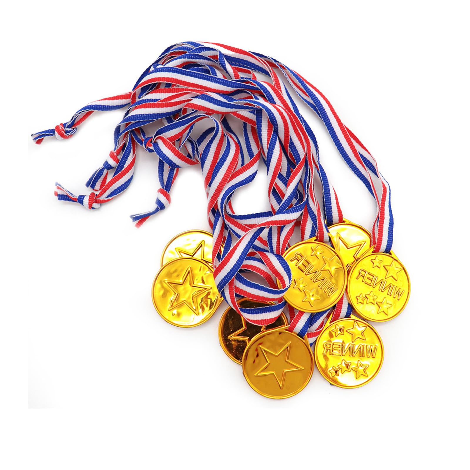 24 Pezzi di Medaglie Vincitori, Medaglie Premiazioni, Sono Adatti A Competizioni Sportive Agonistiche Come I Giochi Scolastici (Plastica)