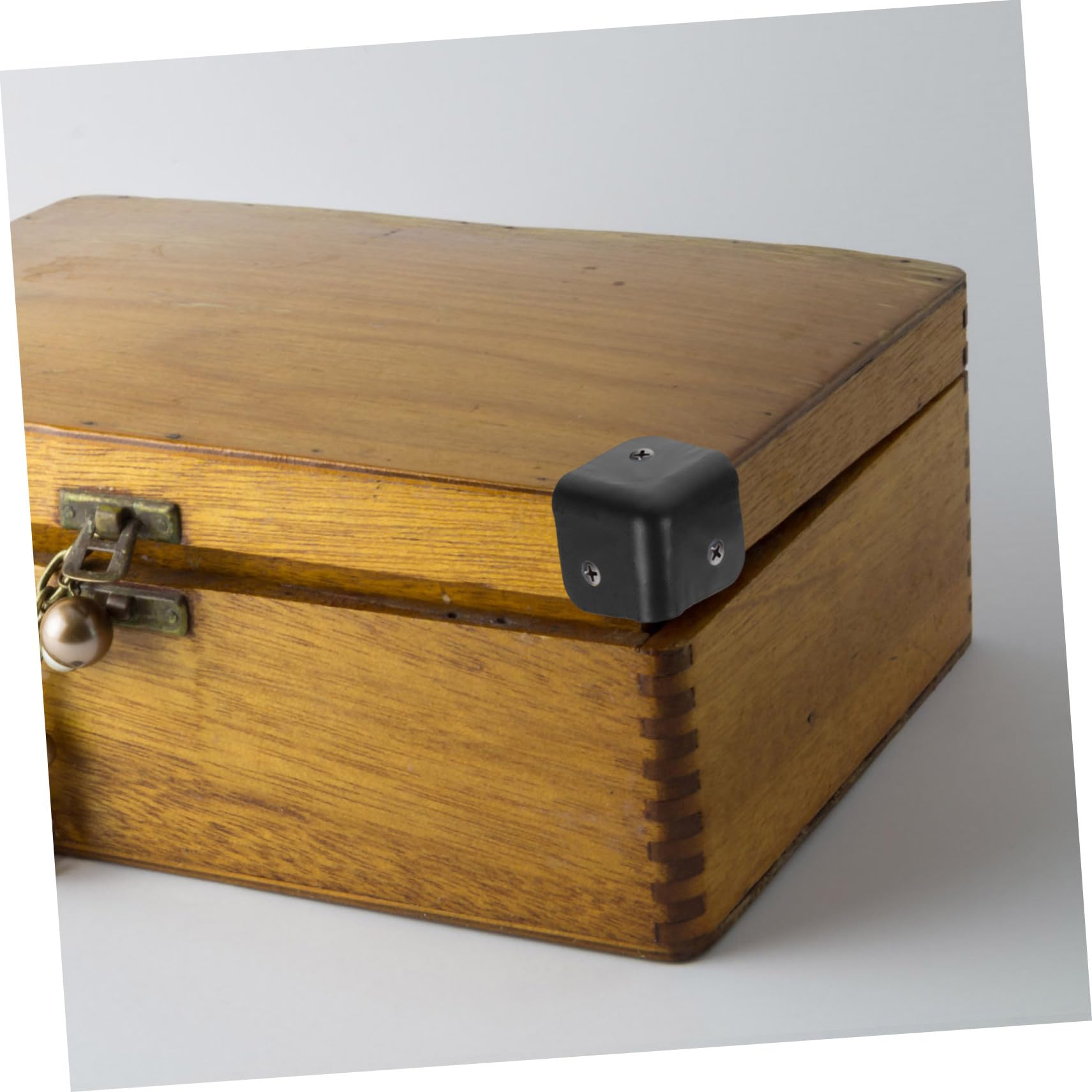 Protectores de Esquinas de Hierro Negro 16, para Cajas de Madera