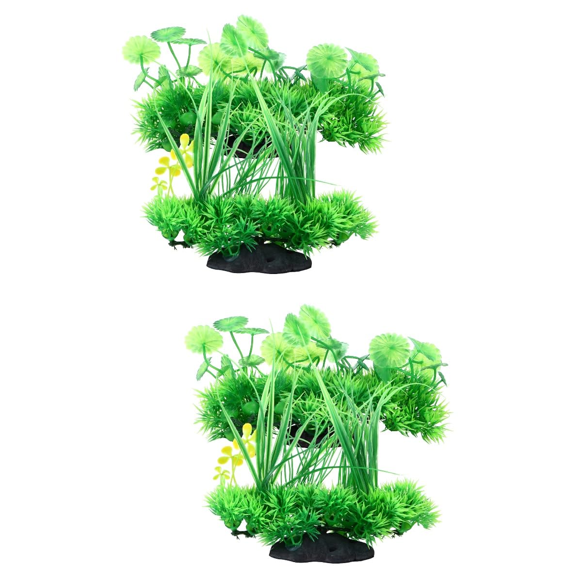 Plantes aquatiques pour aquarium YARNOW - 4 mini arbres et vignes artificielles en pot