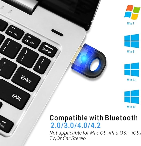 Adattatore Bluetooth 5 0 USB Dongle StickRicevitore Bluetooth e Trasmettitore per Window7810 Desktop Laptop Stampanti Auricolari Cuffie Tranne Apple Altoparlanti Mouse