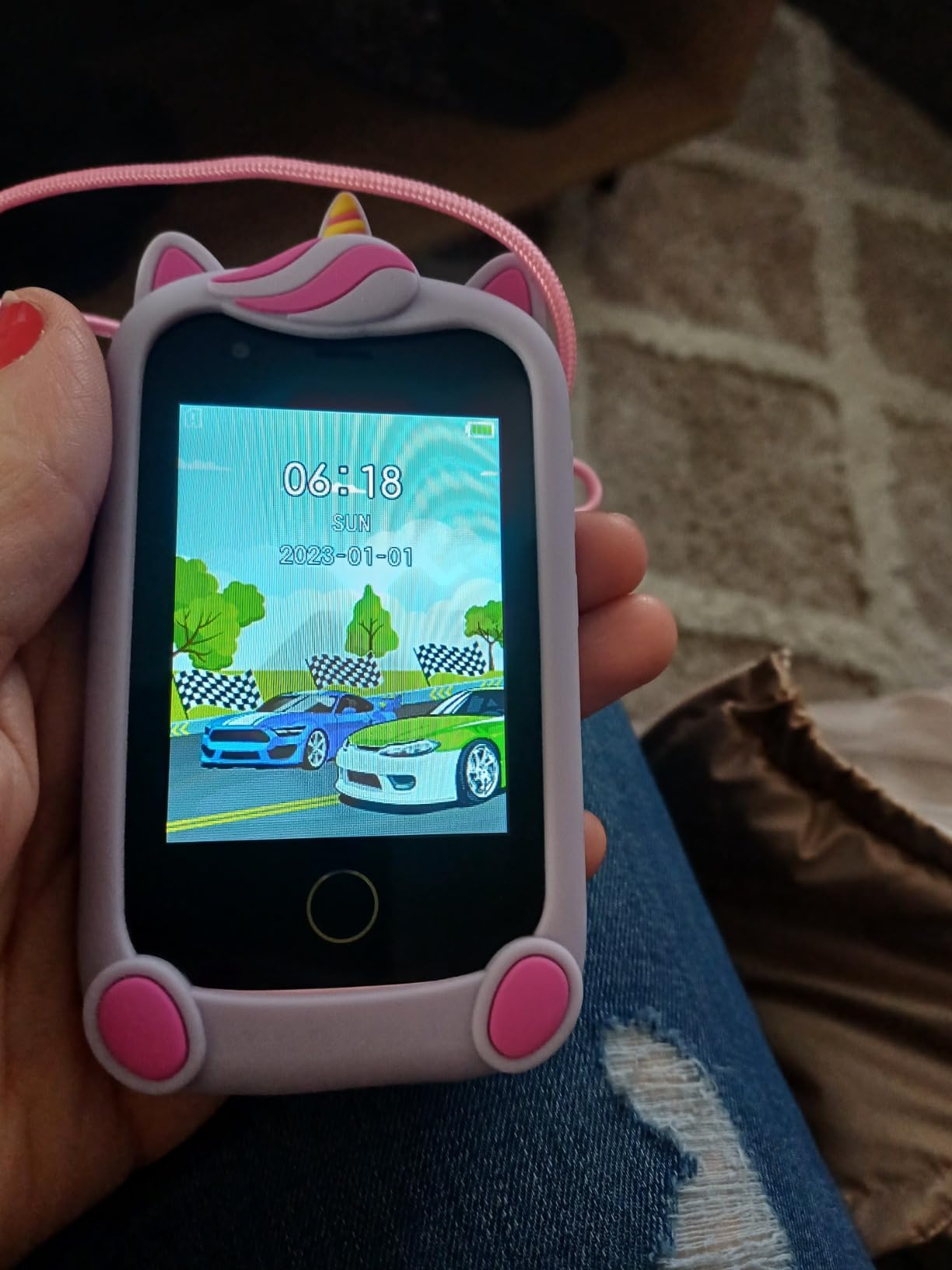 Téléphone Enfant Licorne 2.4" - Jeux Appareil Photo Musique Podomètre