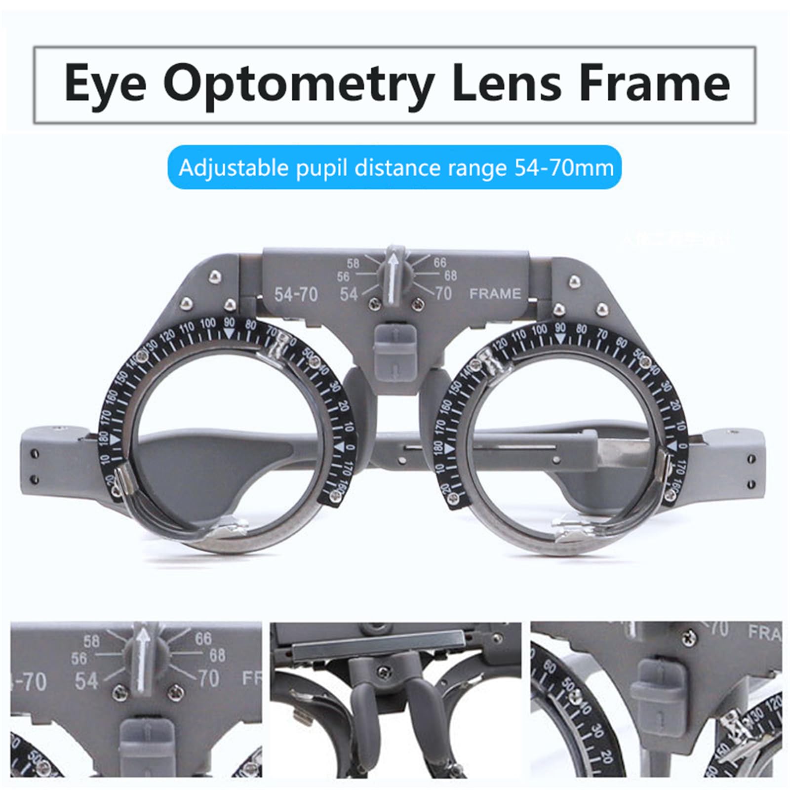 Montatura per Lenti ottiche di Prova Lente di Prova per Ottico optometrico, Montatura per Lenti ottiche di Prova Regolabile 54-70mm, Occhiali per Prova oculare Montatura per Lenti optometriche per o