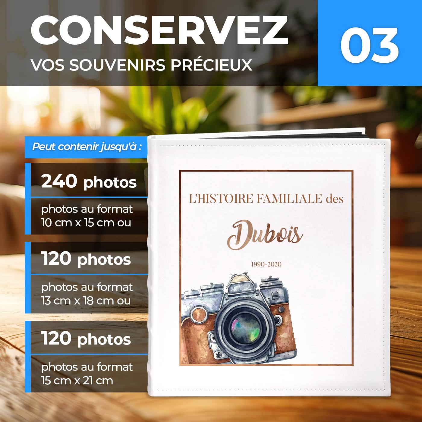 Maverton Album Photo à Personnaliser, Livre Photo pour couple