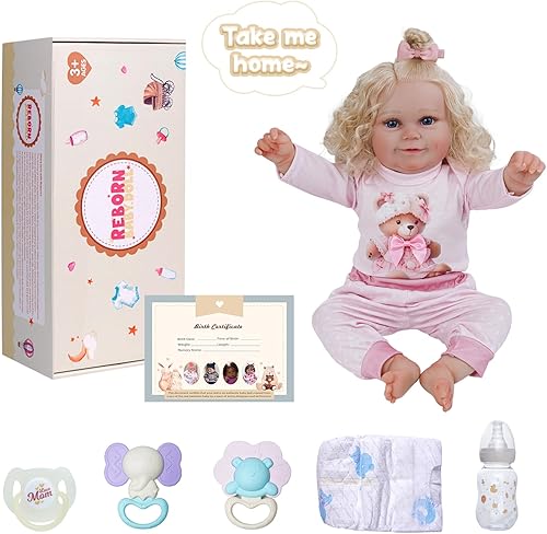 Miniatura 6 de JIZHI Muñecas de bebé Reborn realistas de 20 pulgadas de cuerpo suave y realista, muñecas de bebé de la vida real con caja de regalo para niños a