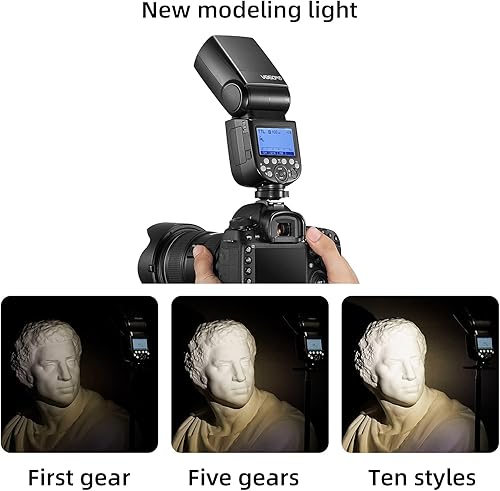 Miniatura 15 de Godox V860III-S para flash de cámara Sony, kit de flash de iones de litio Ving V860III TTL, HSS 1/8000s 2.4G GN60 Speedlight, batería 2600mAh