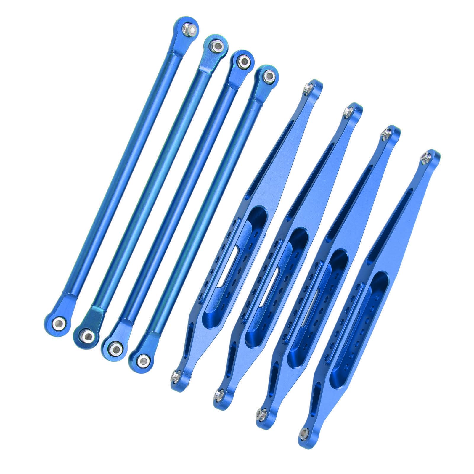 Cryfokt Zestaw łączników Zawieszenia RC do LOSI 1/8 LMT 4WD, Trwała Konstrukcja ze Stopu Aluminium, Znacznie Poprawia wydajność, Nadaje się do Wyścigów Samochodów RC (BLUE)