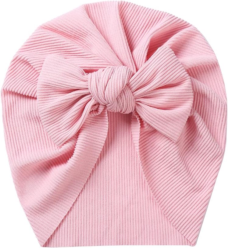 Baby Turban Big Hair Bow Baby Hat Baby Girl Soft Beanie Cap Newborn Infant Toddler Kid Headwrap - Image 4