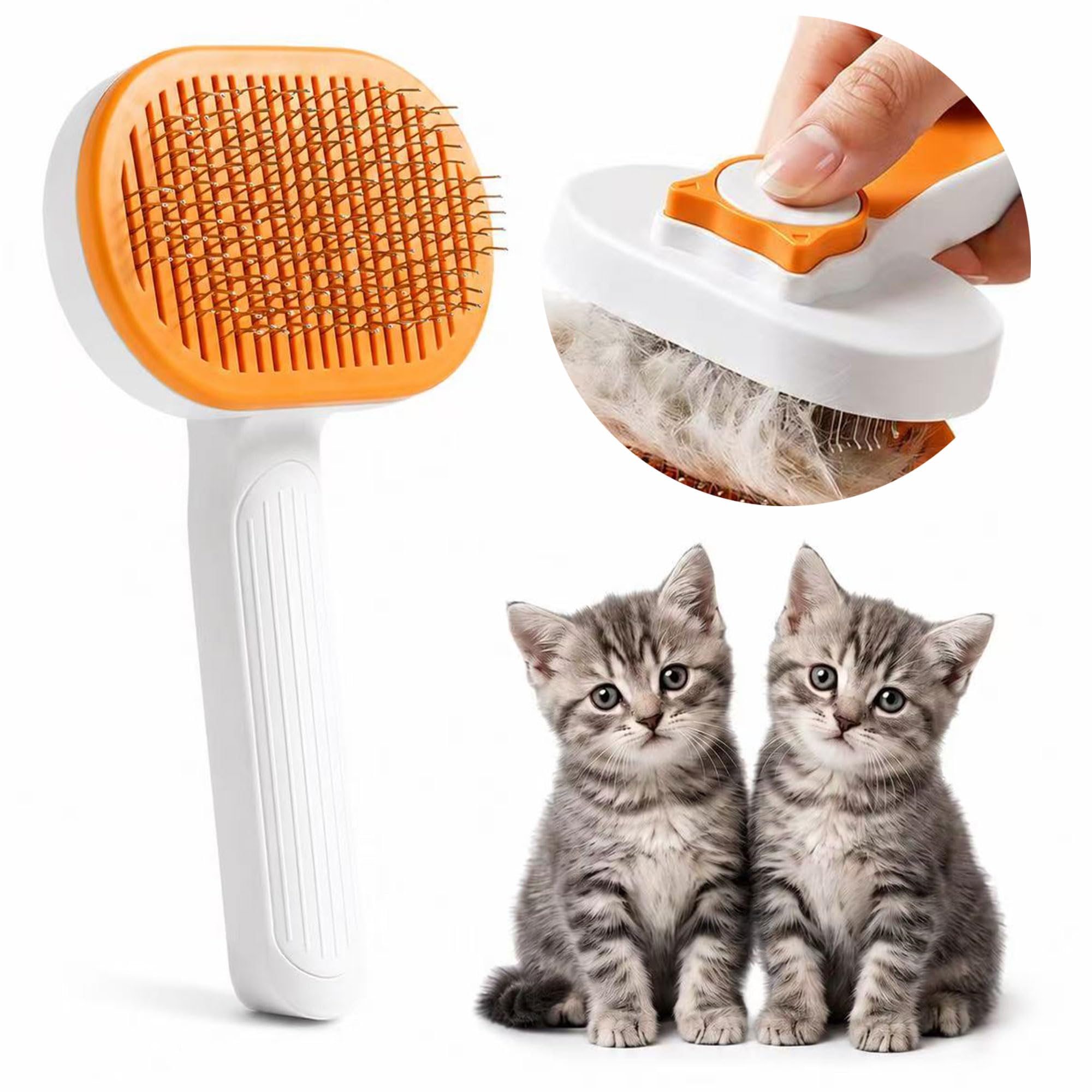 KitoLee Self-Cleaning Slicker Brush for Cats and Dogs — image 1