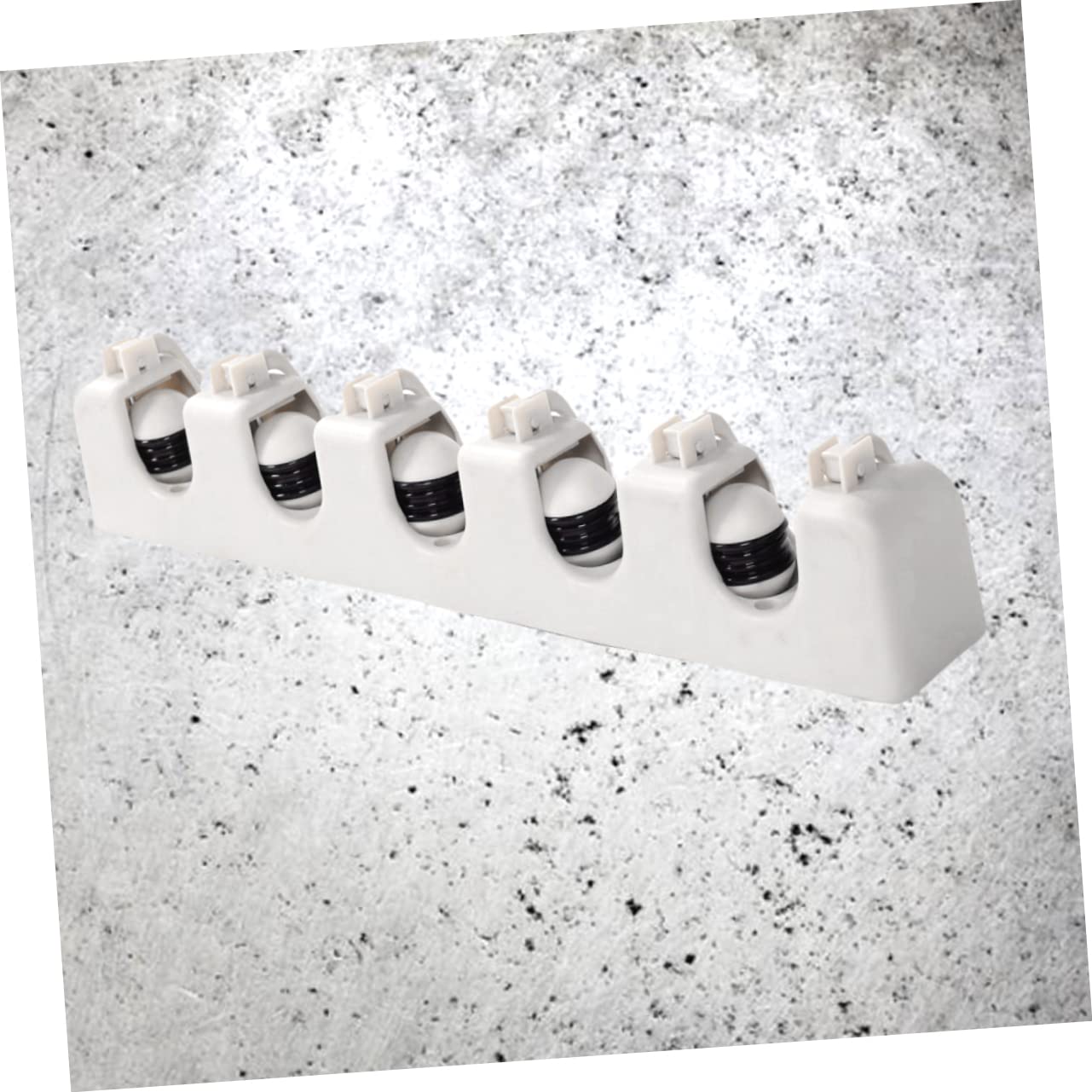 Alipis Porta Scope da Parete Multifunzionale in Plastica Abs Beige con 6 Ganci Antiscivolo per Lavanderia e Giardino con 5 Posizioni e Accessori Inclusi