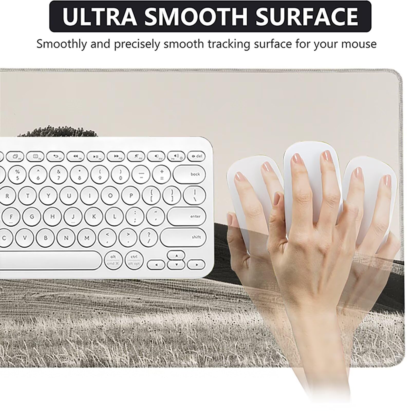 áRbol Alfombrilla Ratón Gaming XXL 1500 x 800 mm, Alfombrilla Gaming Negro Mousepad con Base de Goma Antideslizante, Impermeable Desk Mat para Teclado y Raton, Accesorios Gaming Regalos de Hombre E-R