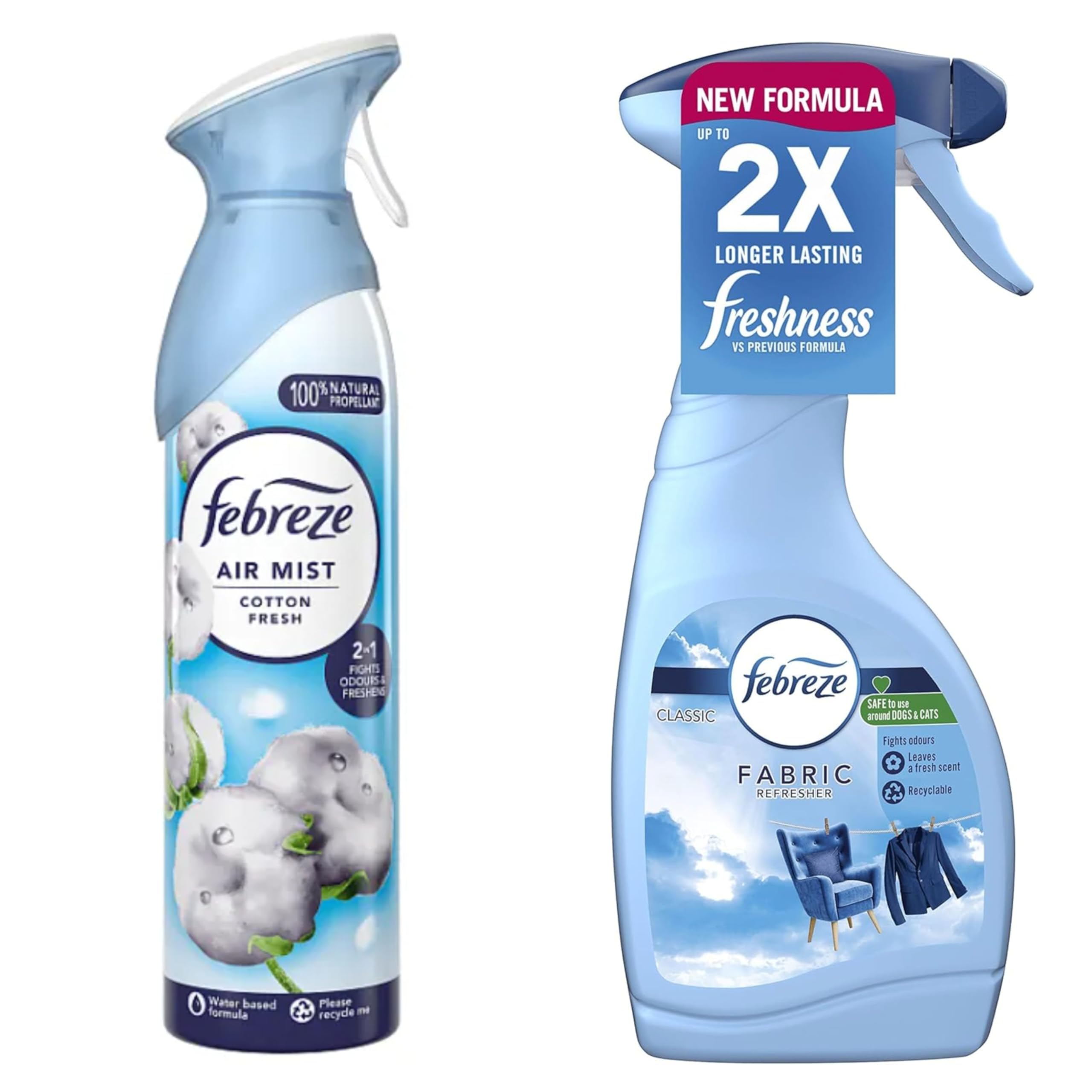 Cotton Fresh Air Mist and Fabric Refresher Bundle, 2 Pack