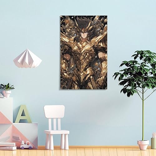 Miniatura 4 de Saint Seiya Poster #Golden Saint Illustration #armour Illustration #golden Armour Poster #mecha Post Home Decor Poster Wall Art Hanging Picture