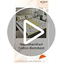 Image of RajasthaniKart Pure 100% Cotton Double Bed Sheet with 2 Pillow Covers (Bedsheet for Double Bed Cotton, Yellow,Floral)