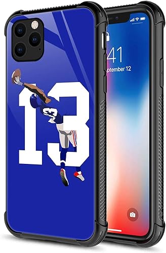 CARLOCA Funda compatible con iPhone 12 Pro, 13 fundas Odell Catch Football para iPhone 12 para niñas y niños, diseño gráfico, a prueba de golpes,