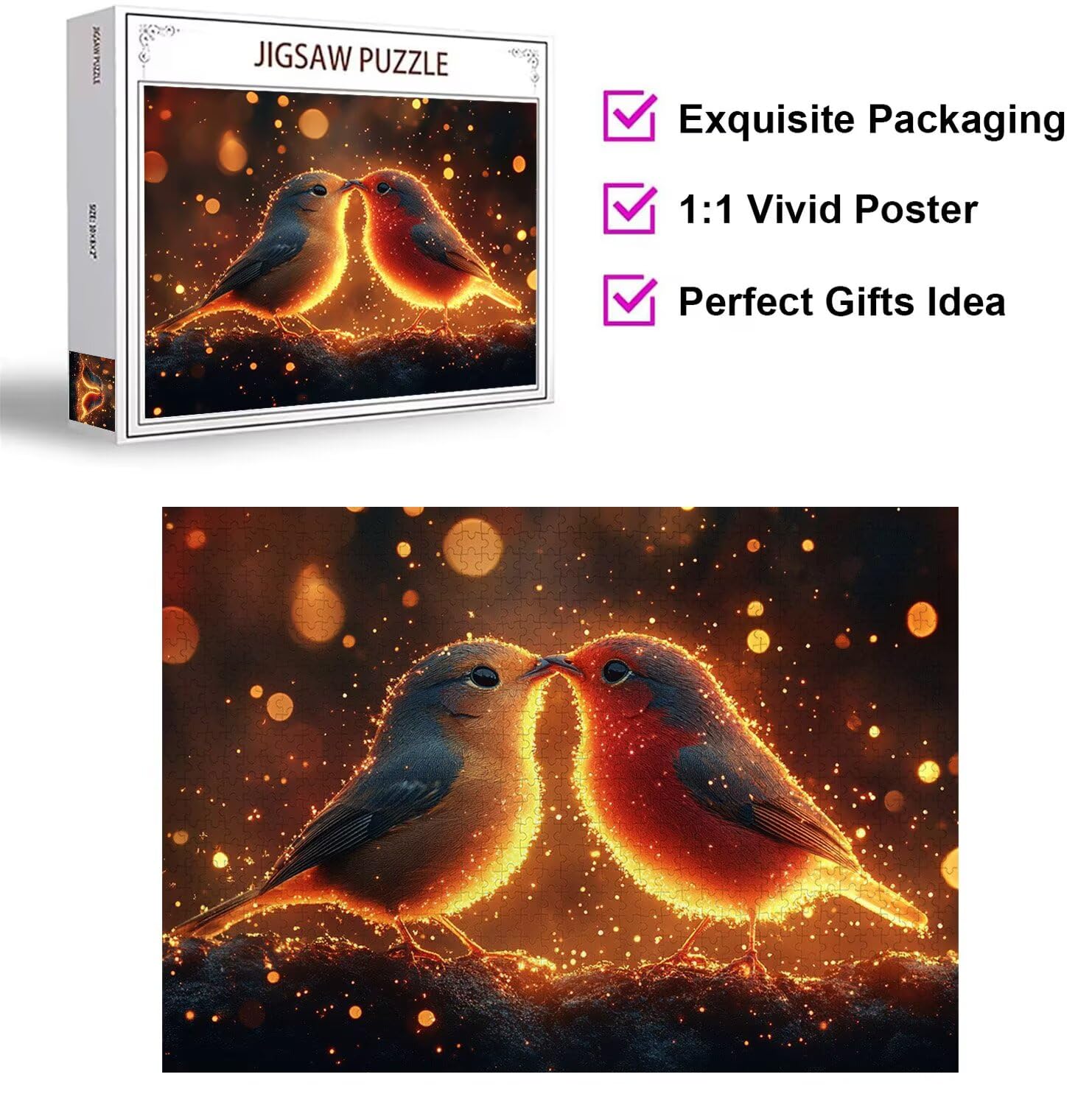 Puzzle 1000 Pièces Adultes Moineau Puzzles Classiques onirique, n-467