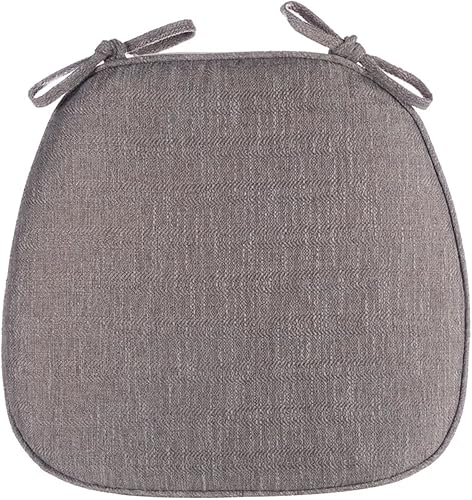 Miniatura 8 de Cojines para sillas de jardín, cojines de silla con lazos, cojines para sillas de cocina, juego de 4 con lazos, fundas de cojín de asiento para