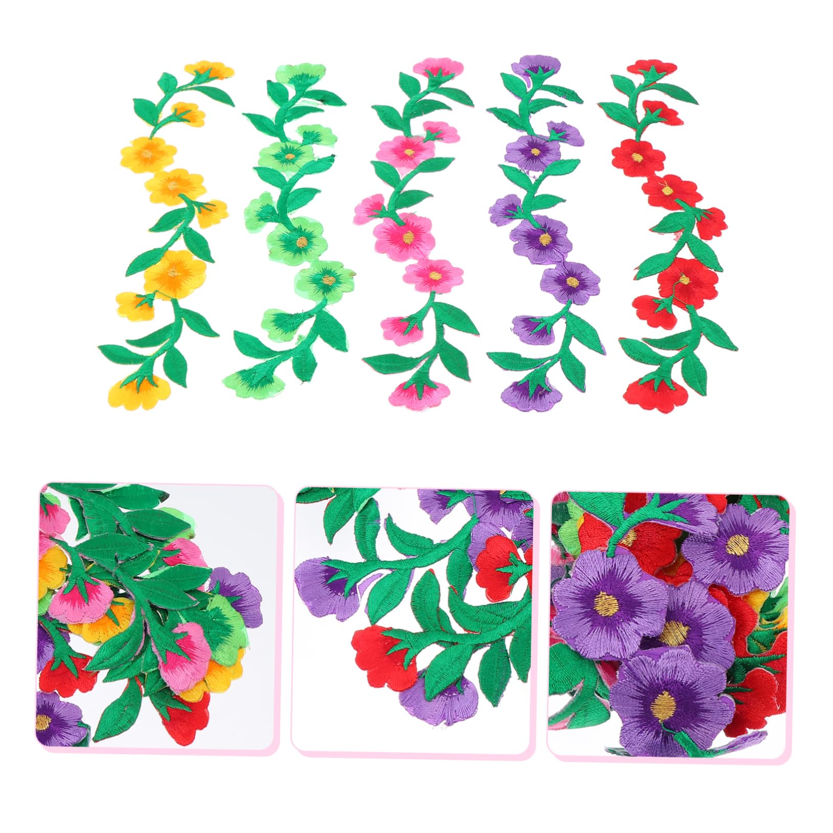 VILLCASE 50pezzi Patches Ricamati Per Abbigliamento Toppe Termoadesive Per Riparazioni e Decorazioni T-shirt Borse e Giubbotti Accessori Per e