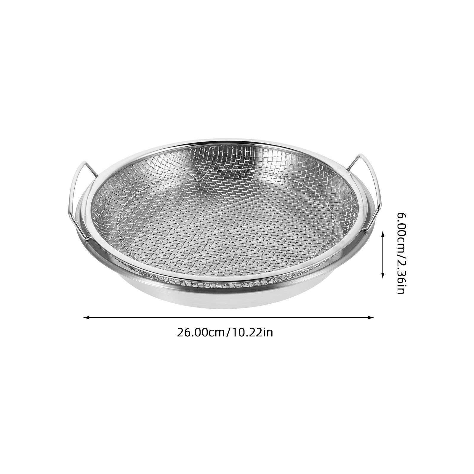 Filtro per Olio in Acciaio Cestello in Rete e Vaschetta di Raccolta, Colino da Cucina per Friggitrice e Preparazione di Alimenti Freschi