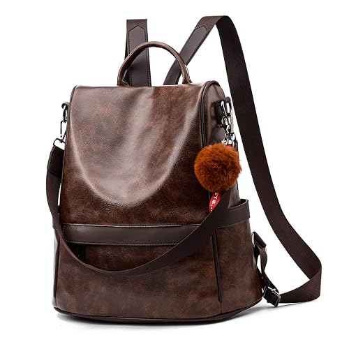 CHERUTY Women Backpack Purse PU Leather Anti-theft Casual Shoulder Bag