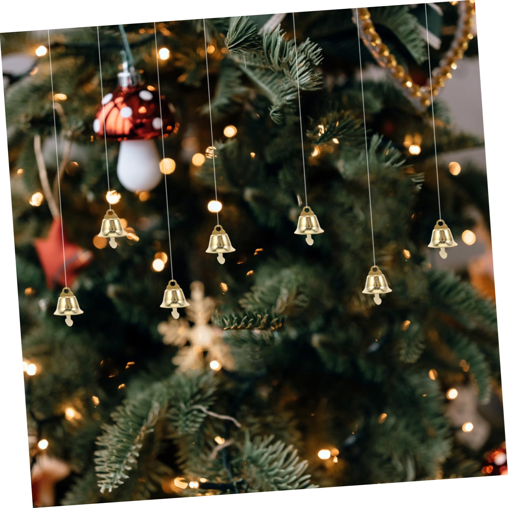 LIFKOME 120 Pezzi Mini Campanellini Dorati per Addobbi Natalizi Pendenti Campane Fai da Te per Decorazioni Albero di Natale e Accessori Campanelle DIY