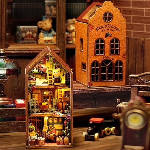 Miniatura 2 de Roroom Kit de casa de muñecas en miniatura y muebles, modelo de casa de muñecas de madera 3D con LED, idea creativa de habitación para regalo de
