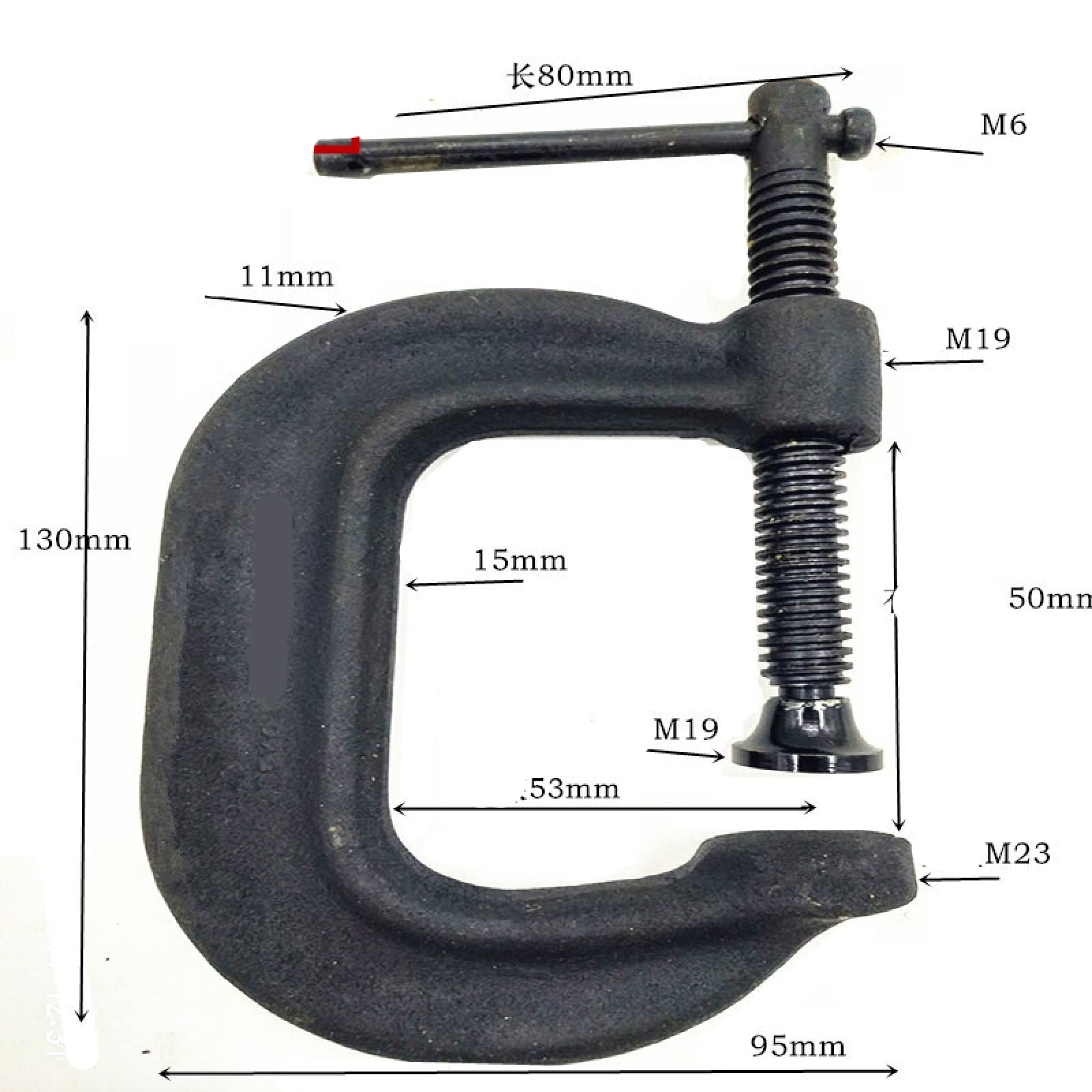 Pinza Para Trabajar La Madera Sargentos Carpintero Sargentos Para Madera Forjado Resistente En Forma De G Engrosado Molde Fuerte Soldadura Tipo G Abrazadera Fija Sujeción Para Carpintería,Profundidad