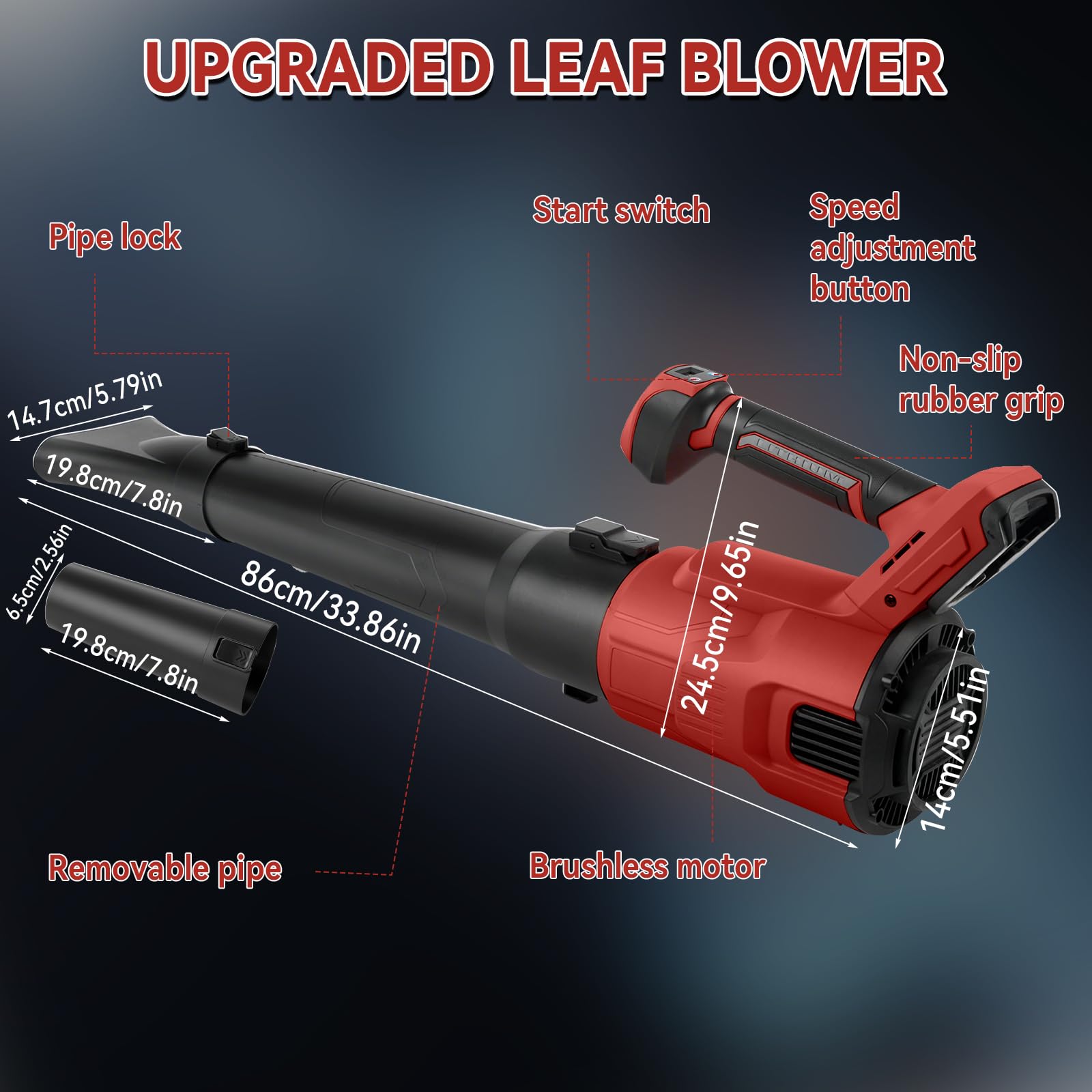 Souffleur à Feuilles Sans Fil Pour Batterie Dewalt 20 V Max (outil