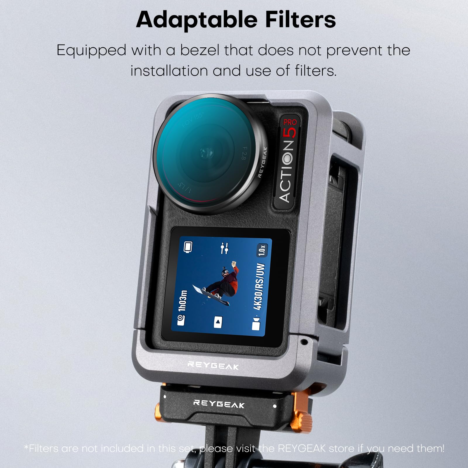 Gabbia Protettiva In Alluminio Per DJI Action 5 Pro/4/3 - Custodia Metal Con Adattatore Sgancio Rapido - Foto 9