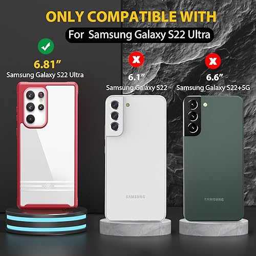 Miniatura 3 de Funda para Samsung Galaxy S22 Ultra, con protector de pantalla integrado, antihuellas, antideslizante, resistente a los arañazos, funda para Samsung