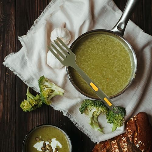 Miniatura 9 de Hemoton Paquete de 2 tenedores de silicona para pasta, utensilios de cocina resistentes al calor para espaguetis, fideos y frutas, herramientas de