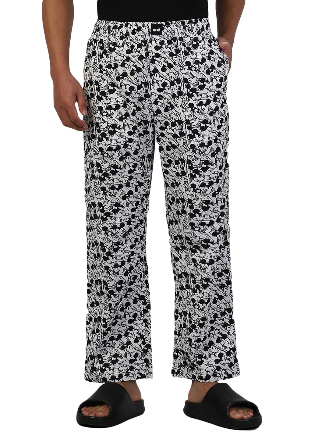 bewakoof Official Disney Merchandise Mickey Men's 100% Cotton Regular Fit Pyjama-picture-20