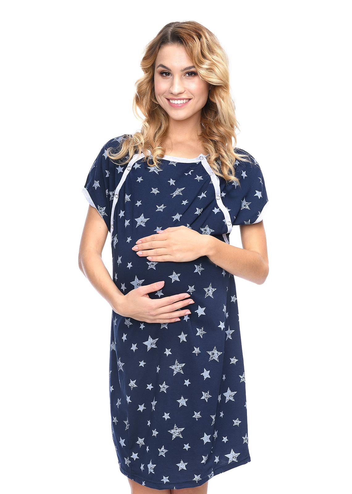 MijaCulture 3 en1 Camisón para el Parto Camisón de Maternidad & alimentación amamantamiento 4123