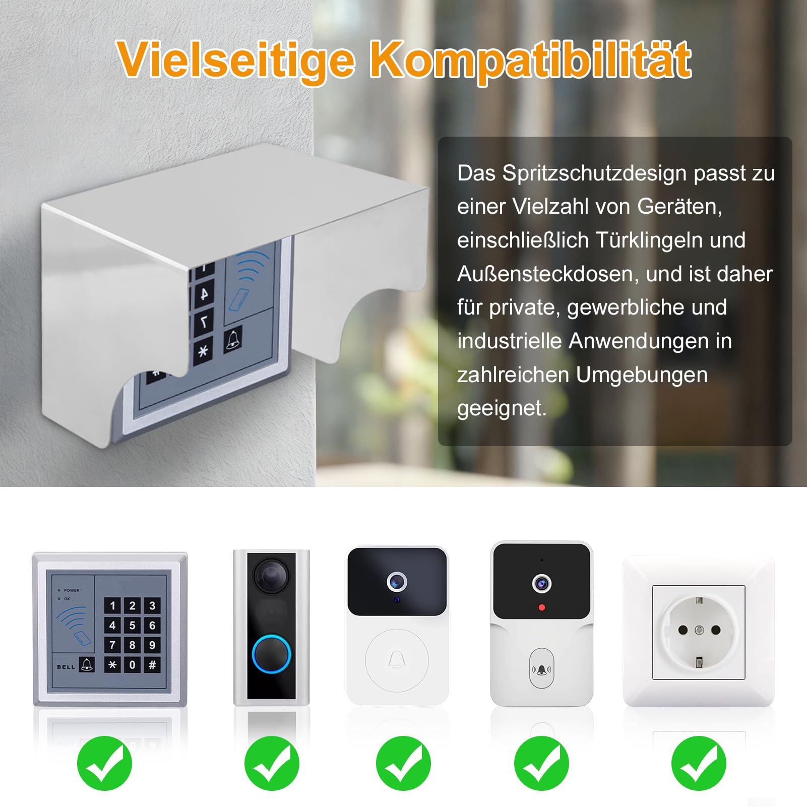 Couvercle étanche en acier inoxydable efficace pour la protection des interrupteurs et prises extérieures (125 mm)