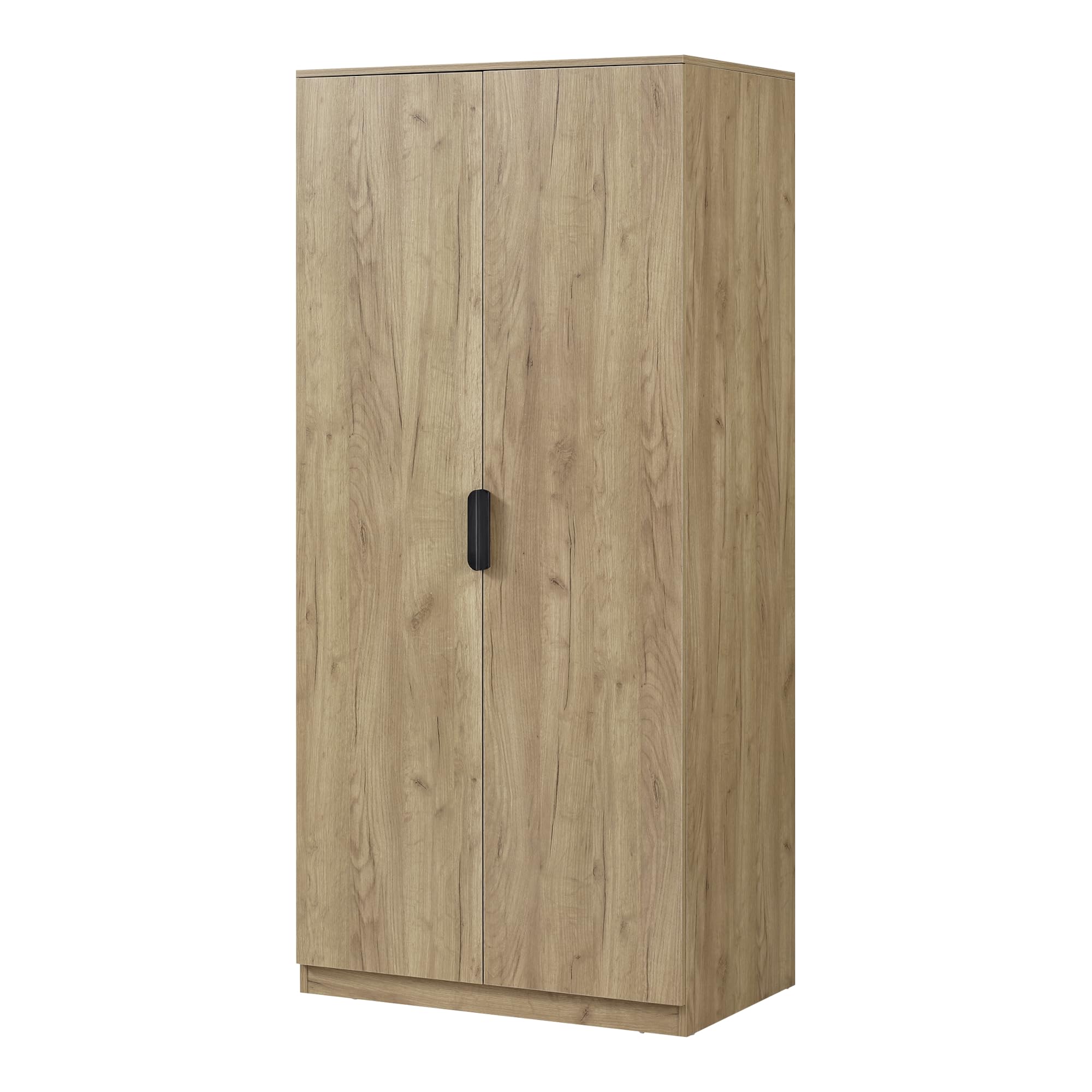 Armadio Guardaroba per Camera da Letto 4 Scomparti Asta Appendiabiti 176 x 80 x 52 cm Effetto Rovere