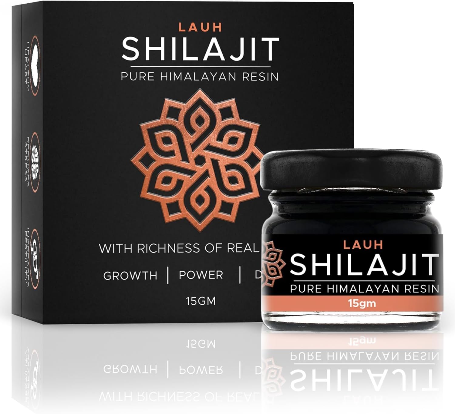 Instant Veda Lauh Shilajit Resin | Pure Himalayan Shilajit with Lauh Bhasma | Traditional Ayurvedic Wellness Supplement | 15 g