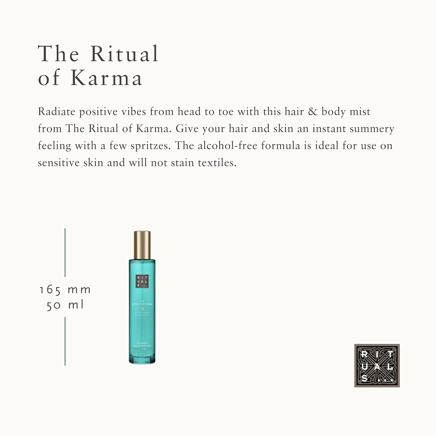 RITUALS Karma Soothing Hair & Body Mist - Body Spray with Holy Lotus & White Tea - 1.6 Fl Oz - Image 5