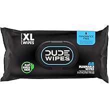 Wipes Unscented Flushable Wipes, Extra-Large Adult Wet Wipes for Sensitive Skin, 1 Pack (48 Count), Travel Pack, Infused with Vitamin E and Aloe, Septic and Sewer Safe