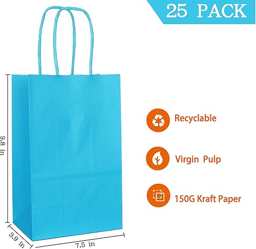 Miniatura 204 de Azowa - Bolsas de papel de estraza con asas para cosas para fiestas, para llevar regalos también