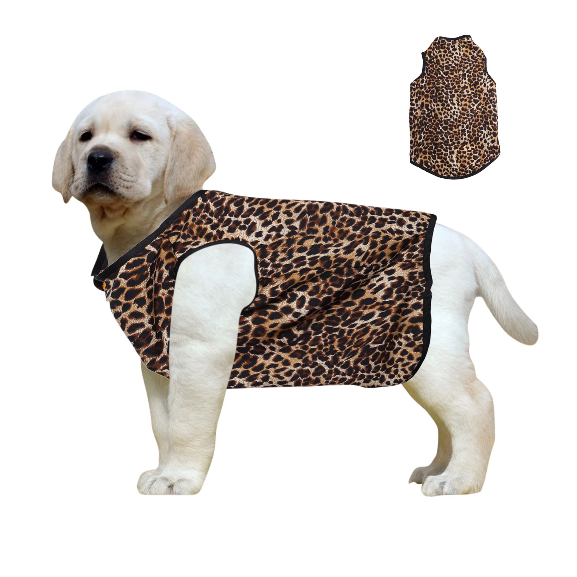 Western Era Funky Soft Cotton Dog T-Shirt | Comfortable & Breathable Dog Clothing | Sleeveless Vest Puppy Outfit |(Leopard Print) (XSmall - 12inches) (B09WRM3PDB) Amazon Price History, Amazon Price Tracker
