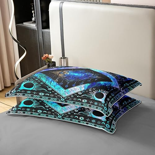 Miniatura 5 de Atrapasueños Bohemio Funda de Edredón 100% Algodón Tamaño Full Juego de Ropa de Cama Hippie Sol y Luna Funda de Consolador Exótica Bohemia Juegos de