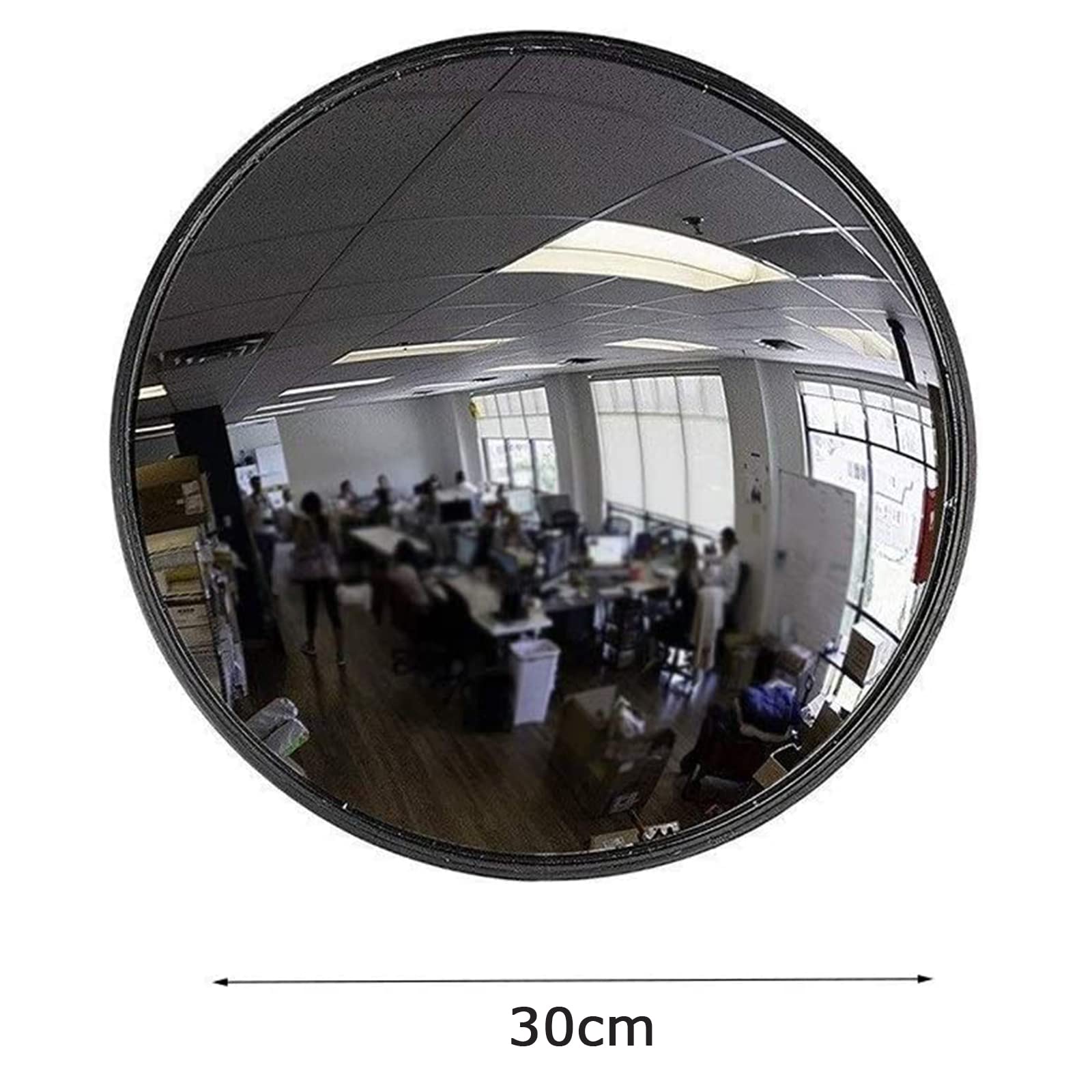 Specchio panoramico da Parete grandangolare Specchio antifurto per Magazzino di Fabbrica, Specchio Convesso Rotondo Specchio di Sicurezza Portatile Durevole Lente grandangolare Piccola Plastica 30 c