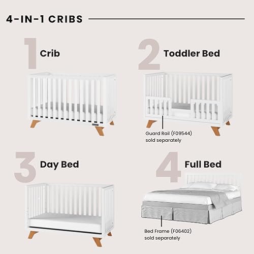 Miniatura 3 de Child Craft SOHO - Juego de cuna de 3 cajones, cofre, 3 piezas, incluye cuna convertible 4 en 1, cómoda, pecho (blanco natural) blanco