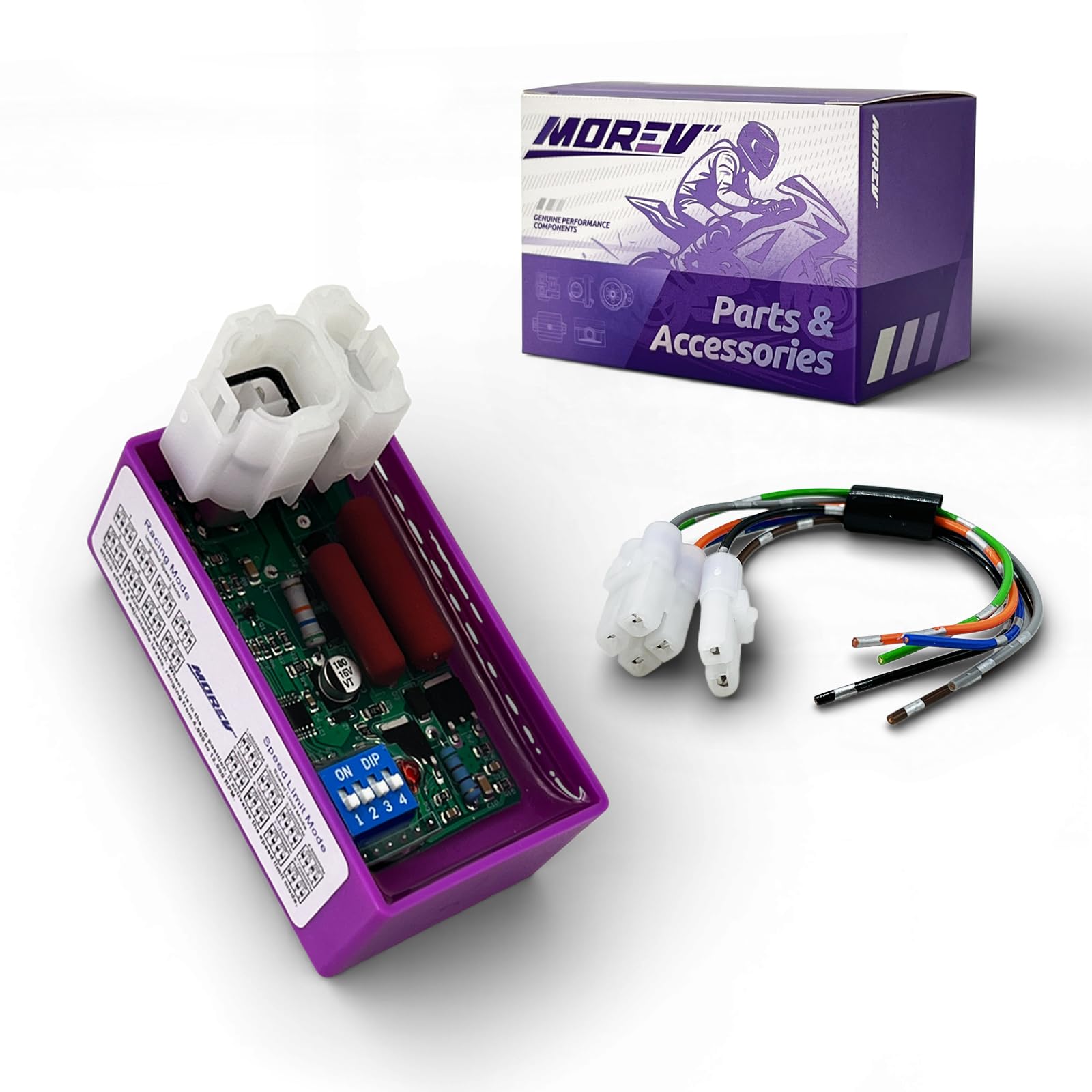 Adjustable 6 Pin AC CDI Box for GY6 with DIP Switch Rev Limiter (4000-12000 RPM), Racing Ignition Unit for TaoTao Roketa Jonway Wolf 50cc 125cc 150cc Scooter Moped Go Kart ATV 139QMB 157QMJ