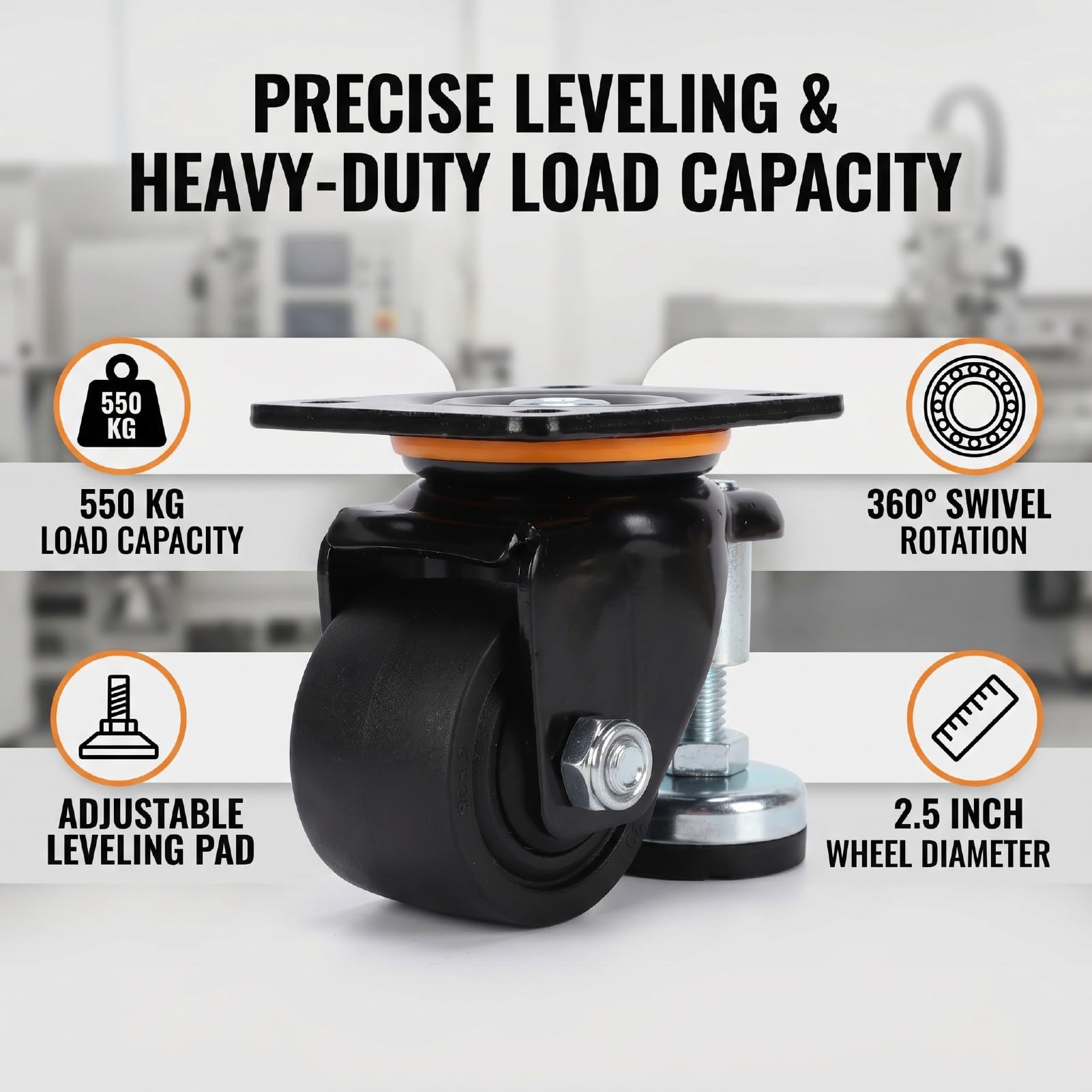 ASHATA 2.5 Inch Leveling Caster with Design