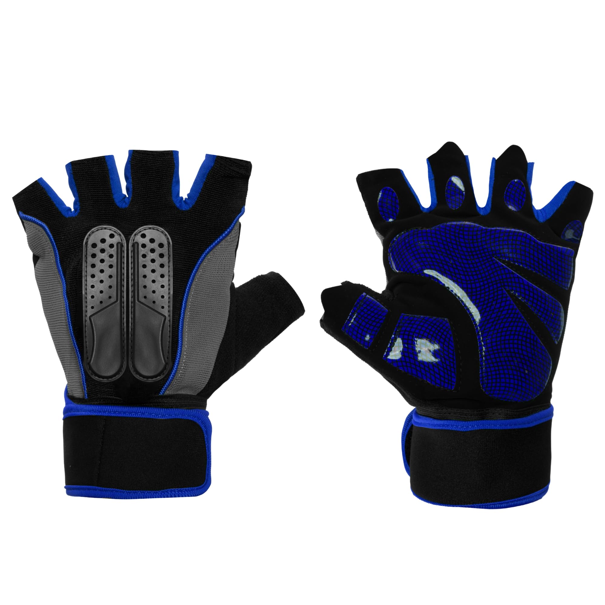 BADOWL Gym Gloves for Men & Women with Wrist Support Accessories | Gloves for Professional Weightlifting, Exercise, Cycling Gloves, Bike Sports Gloves (Blue-Free Size) (B0D4V68MQL) Amazon Price History, Amazon Price Tracker