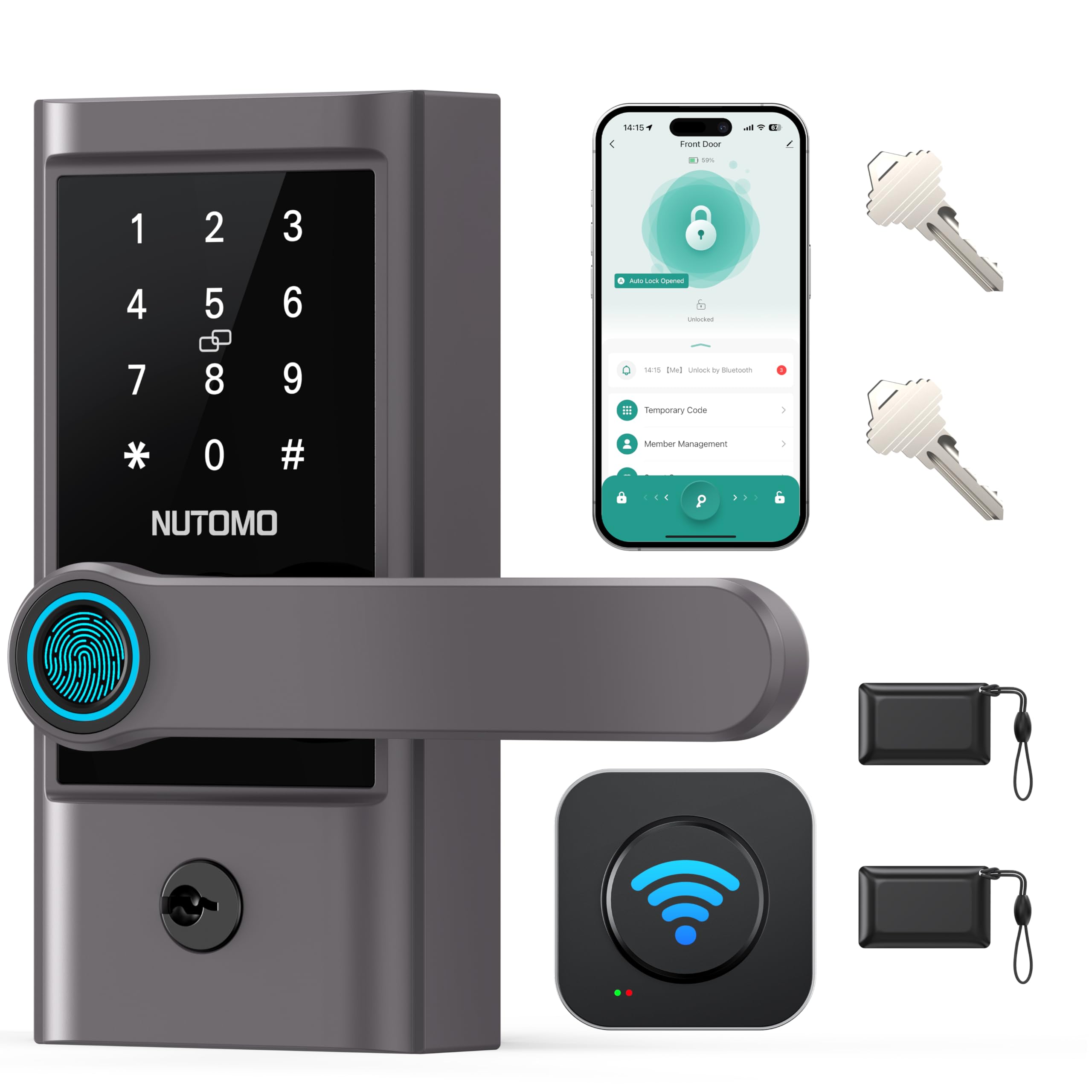 Snapklik.com : Keypad Fingerprint Door Lock Deadbolt: Digital Code ...