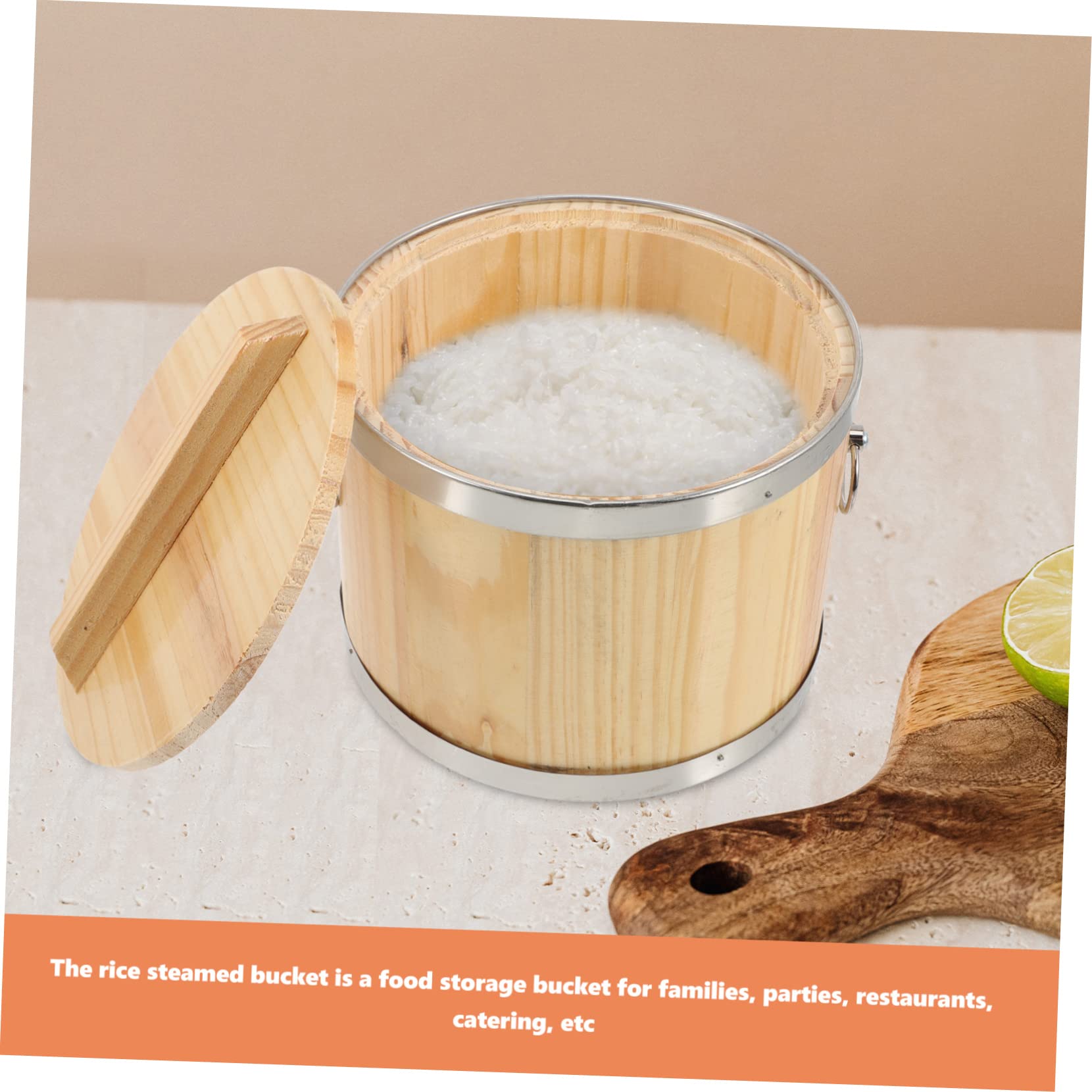 Amazon.co.jp : STOBAZA 寿司 樽 容器 付 蓋 和風 飯 桶 木 寿司 桶 飯