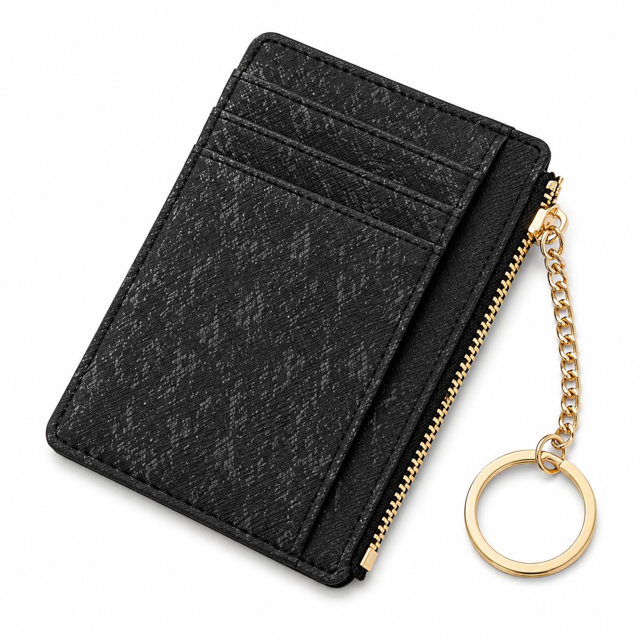 Compact Card Holder Wallet for Women (P1-Black)-image-0