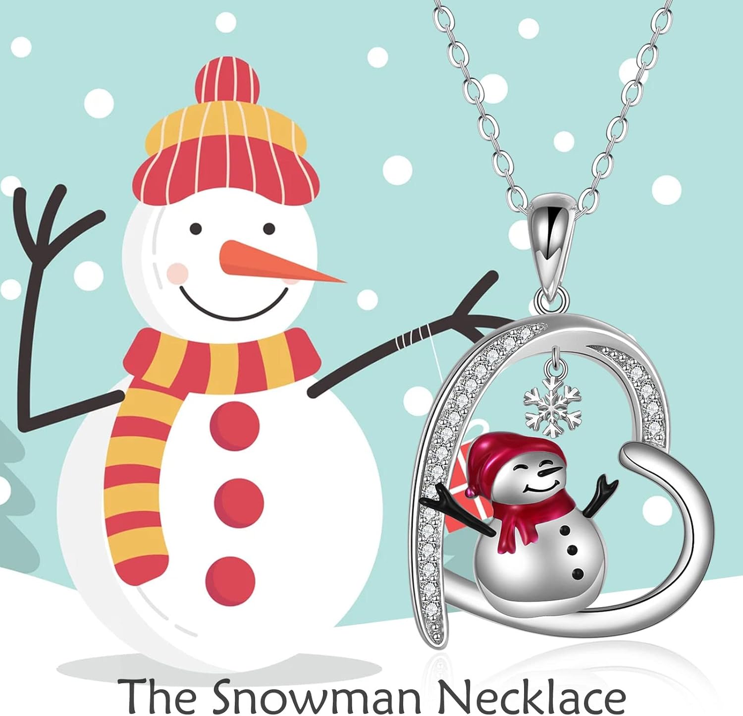 MONGAS Animal Necklace for Women Sterling Silver Duck/Axolotl/Hippo/Corgis/Puffin/Blue Jay/Ferret/Pug/Skunk/Dachshund/Violin/Snowman Necklace Cute Animal Jewelry Gifts for Women Mother Mom - Image 6