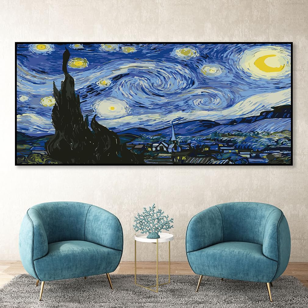 ゴッホ 星月夜 絵画 木製額入り 38㎝×43㎝ 51NxjfnhFGL._UF350,350_QL50_.jpg